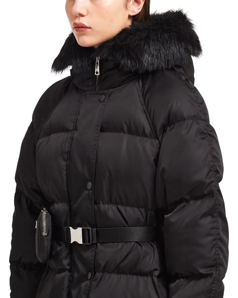 prada mens re-nylon gabardine puffer coat|Prada re nylon puffer jacket.